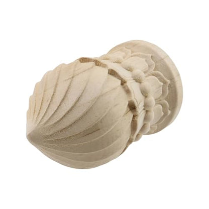 HEVSTIL Decorative Wooden Finials 2-Pack (4.72"x2.95") - Rustic Curtain Rod - size: 7.5*12