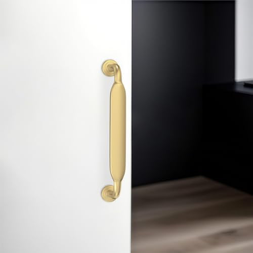 10 Pack 3-3/4 inch Brushed Gold Kitchen Cabinet Handles - color: Brushed Gold, size: 3-3/4'' Hole Center(96mm)