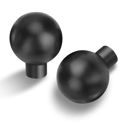 Lardmon 3 Pack Matte Black Cabinet Knobs Drawer Knobs 1 Inch(25mm) Diameter Modern Single Hole Cabinet Pulls Solid Kitchen Knobs Cabinet Handles Heavy Duty Kitchen Hardware for Dresser - color: Matte Black, size: Knob