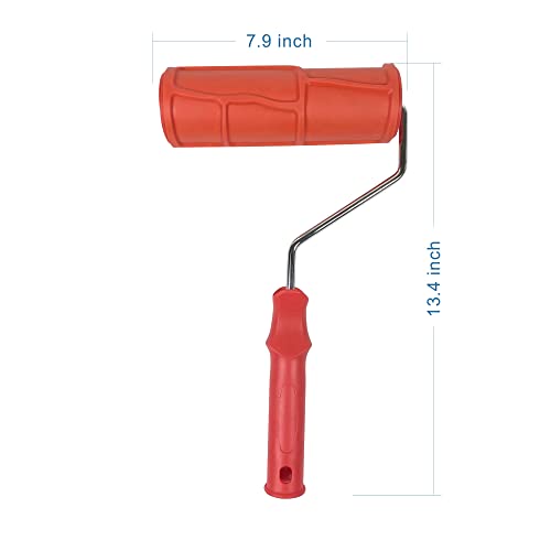 Hanroy 8'' Texture Rubber Roller for Walls, Embossed Paint Roller - color: 2037T