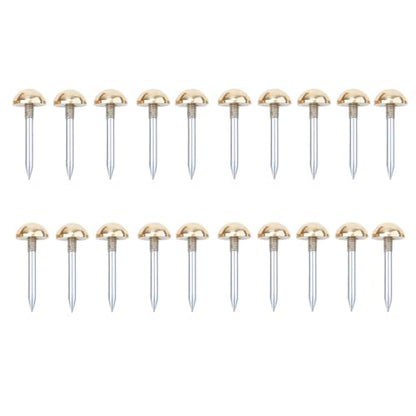 dophee 20Pcs Gold Small Round Head Brass Upholstery Nails Tacks, 10mm - color: Gold, size: 10mm