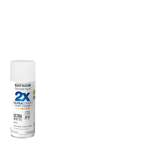 Rust-Oleum Painter's Touch 2X Ultra Cover Spray Paint, Ultra Matte White