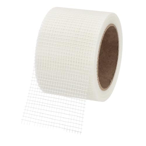 PATIKIL Drywall Repair Mesh Tape, 3 inch x 82 ft Fiberglass Repair Patch Self-Adhesive Dry Wall Joint Tape 8 Mesh Wall Hole Crack and Seam Patch, White - size: 3 inch x 82 Feet