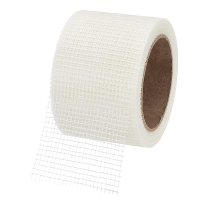 PATIKIL Drywall Repair Mesh Tape, 3 inch x 82 ft Fiberglass Repair Patch Self-Adhesive Dry Wall Joint Tape 8 Mesh Wall Hole Crack and Seam Patch, White - size: 3 inch x 82 Feet