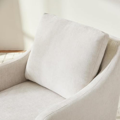 VKNOW Upholstered Dining Chairs Set of 6, Dining Room Chairs with Casters - color: Cream, size: 6