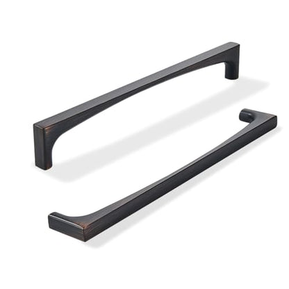 khtumeware 5 Pack Solid Handles 12-Inch(305mm) Oil Rubbed Bronze Cabinet Pulls,Heavy Duty Venetian Bronze Handles Cupboards, Drawers and Bathroom Hardware - color: Oil Rubbed Bronze, size: 12"(305mm) Hole Center, style: 5-Pack