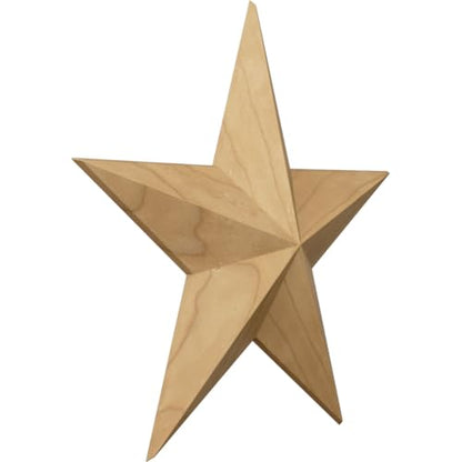 Ekena Millwork ROS05X05GLMA Galveston Star Rosette, 5"W x 5"H x 3/4"P, Maple - color: Maple, size: 5"W x 5"H x 3/4"P