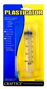 Plastic-Craft | 30 CC Syringe Plasticator with 20 Gauge Poly-Flex Needle - Plastic Glue/Adhesive/Solvent Cement Applicator