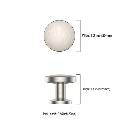 Asidrama 10 Pack Brushed Satin Nickel Kitchen Cabinet Knobs for Dresser Drawers - Zinc Hardware - color: Brushed Satin Nickel, style: 10 Pack