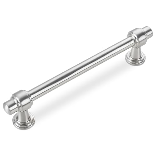 Brushed Nickel Kitchen Cabinet Pulls 5 Inch 10 Pack - color: Brushed Nickel, size: 5" Hole Center(128mm)