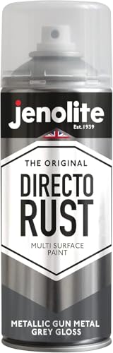 JENOLITE Directorust Metallic Finish Aerosol, Gun Metal Grey 1x13.5oz - color: Gun Metal Grey