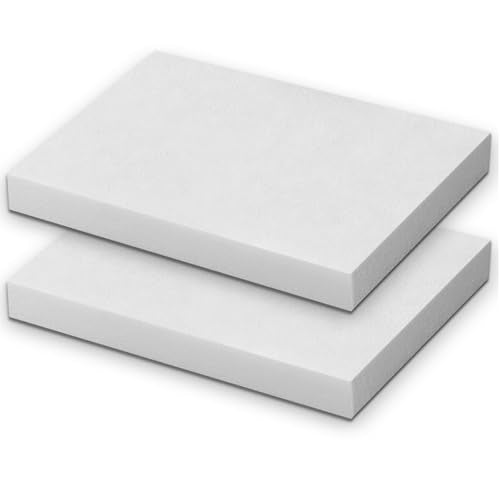 Polyurethane Foam Padding, 2 PCS 16 x 12 x 1 Inch White Soft Cuttable Packing Foam Inserts for Cases, Furniture, Automotive and Packaging - color: White, size: 16x12x1 2P