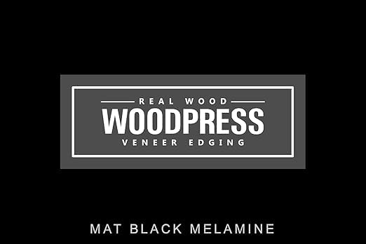 5/8" Black Matt Pre-Glued Melamine Edge Banding, 25 ft - size: Width: 5/8"