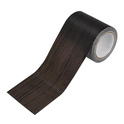 M METERXITY 1-Roll Wood Grain Repair Tape, 2.24in x 15ft Textured Realistic Self-Adhesive Wood Floor Tape Contact Paper for Furniture/Floors/Home [Black] - color: Black, size: 2.24in x 15ft