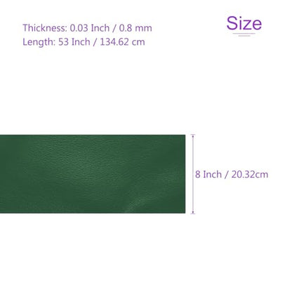 DMiotech 1 Pack 8 Inch x 53 Inch Faux Leather Sheet Furniture Cover Fabric Skin Green PU Leather Roll for Handmade DIY Craft Projects - color: Green, size: 8 Inch x 53 Inch