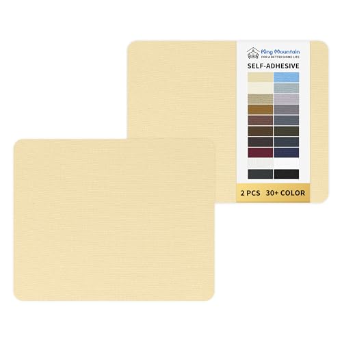 KING MOUNTAIN Canvas Repair Patch 9 x11 Inch 2 Pcs Self-Adhesive Waterproof Fabric Patch for Sofas, Tents, Furniture,Tote Bags, Car Seats (Beige) - color: Beige, size: Canvas-9"W×11"L-2pcs