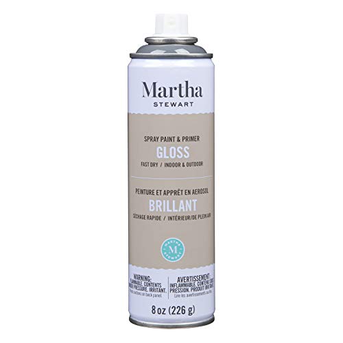 Martha Stewart Paint & Primer 8oz Spray Paint, Gloss Arrowhead, 42904 - color: Gloss Arrowhead