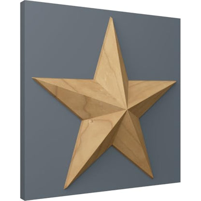 Ekena Millwork ROS02X02GLMA Galveston Star Rosette, 2 3/4"W x 2 3/4"H x 1/2"P, Maple - color: Beige, size: 2 3/4"W x 2 3/4"H x 1/2"P