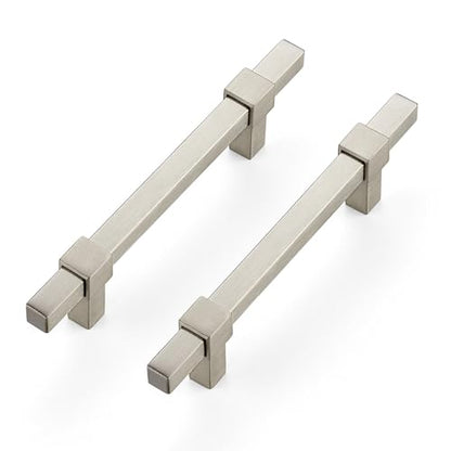 15 Pack Brushed Nickel Cabinet Handles, 3-3/4" Hole Center Drawer Pulls - color: Brushed Nickel, size: 3-3/4 Inch Hole Center