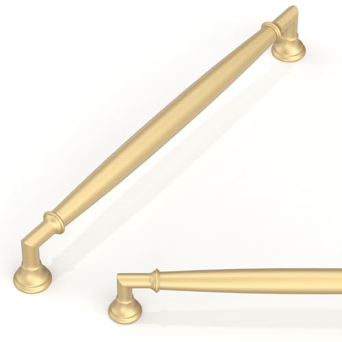 10 Pack Brushed Gold Cabinet Pulls 7.5 Inch(192mm) Kitchen Cabinet Handles Cabinet Hardware for Drawer Pulls - color: Brushed Gold, size: 7.5" Hole Center
