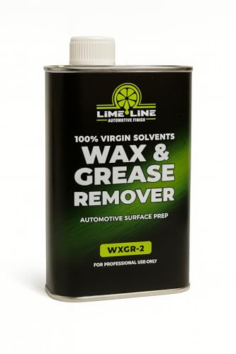 LiME LiNE Wax and Grease Remover – Multi-Surface Paint Prep Cleaner for Auto Body, Metal, Plastic, Fiberglass – Fast-Drying Solvent Degreaser Removes Wax, Tar, Adhesive & Contaminants (1 Quart) - size: 32 Fl Oz (Pack of 1)