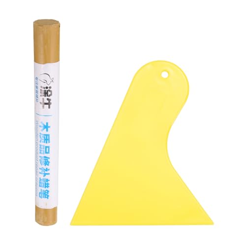 HARFINGTON Wood Filler Sticks Wood Furniture Scratch Repair Filler Sticks Furniture Touch Up Markers with Yellow Scraper for Wood Holes Wood Floor Table Door Cabinet, Cherry - color: Cherry
