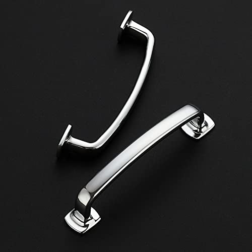 Ravinte Arch Cabinet Pulls 3-3/4in 10 Pack Polished Chrome Cabinet Handles - color: Polished Chrome, size: 3-3/4 inch hole center
