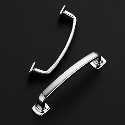 Ravinte Arch Cabinet Pulls 3-3/4in 10 Pack Polished Chrome Cabinet Handles - color: Polished Chrome, size: 3-3/4 inch hole center