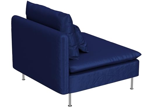 Heavy Velvet SODERHAMN Chair Cover Compatible with IKEA Sofa Slipcover - color: Velvet Blue, size: 1 Seat Section