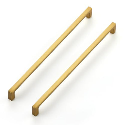 Ravinte Brushed Brass Solid Pulls Cabinet Handles 11-5/16 Inch 5 Pack - size: 11-5/16 Inch Hole Center