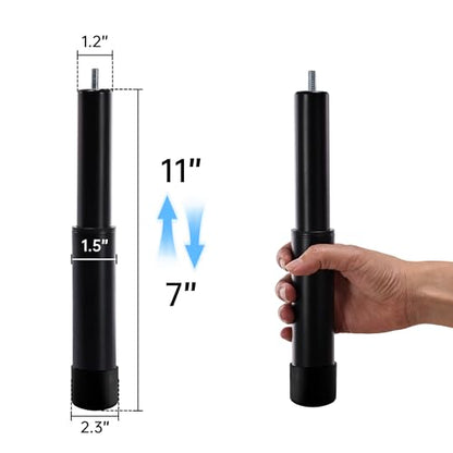 Adjustable Furniture Legs Cabinet Metal Tube risers Height 7 to 11"