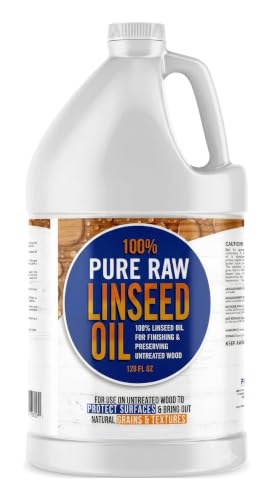 Ecoxall 100% Pure Raw Linseed Oil, 1 Gallon (128 Fl oz), Pack of 1 - size: 128 Fl Oz (Pack of 1)