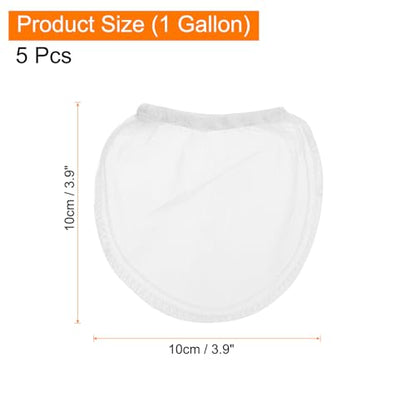 HARFINGTON Paint Strainer Bags 1Gallon 3.9"x3.9" Nylon Strainer, 5Pcs - size: 3.9"x3.9"