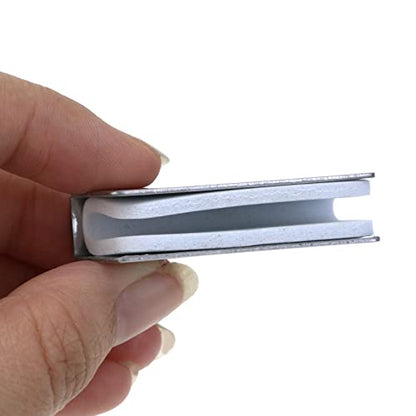 4Pack Glass Clip Silver Strikes Plate Rectangular Touch Clamps - color: Silver