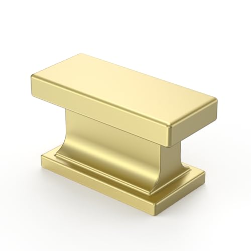 Asidrama 6 Pack Brushed Gold Kitchen Cabinet Knobs Dresser Knobs Drawer Knobs Cabinet Hardware Zinc Knobs for Dresser Drawers - color: Brushed Gold, style: 6 Pack