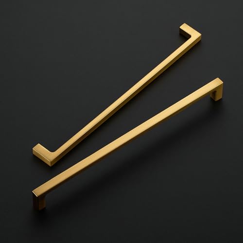 Ravinte Brushed Brass Solid Pulls Cabinet Handles 10 Inch 30 Pack - size: 10 Inch Hole Center