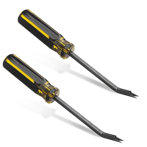 2 Pack Heavy Duty Staple Remover with Double Pronged Head,Carpet Remover
