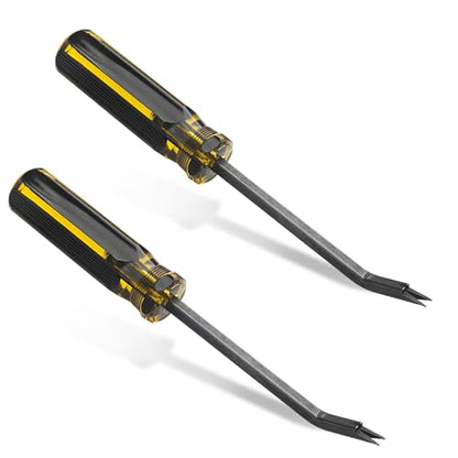 2 Pack Heavy Duty Staple Remover with Double Pronged Head,Carpet Remover