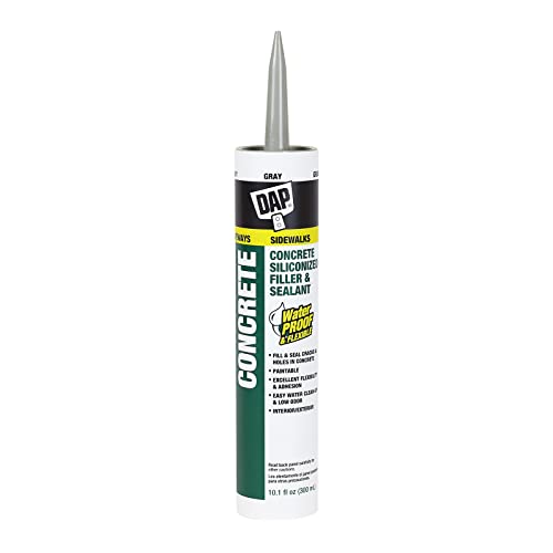 DAP Concrete and Mortar Filler and Sealant, Gray, 10.1 Oz (7079818096) - size: 10.1 Oz, Single