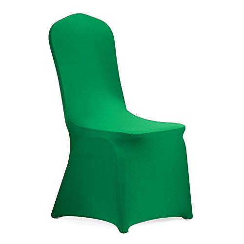 Peomeise Stretch Spandex Chair Cover for Wedding Party Dining Banquet Event (Emerald, 25) - color: Emerald, size: 25PCS