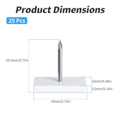 25 Pcs Furniture Glide Nails, 19x10x3.5mm, Square, Nylon - size: 19×10mm