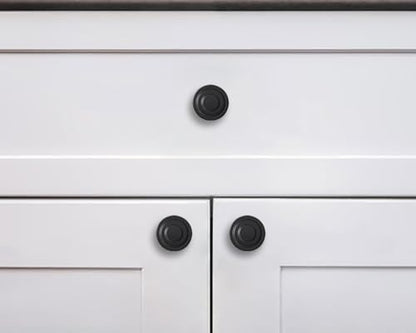 khtumeware 10 Pack 1-1/4 Inch(32mm) Matte Black Round Cabinet Knobs Heavy Duty Soild Cabinet Knobs Kitchen Cabinet Hardware for Cupboard Drawer Handles - color: Matte Black, size: 1-1/4"(32mm)Diameter