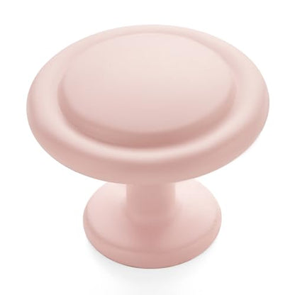 Ravinte Pink Round Cabinet Knobs,Zinc Pulls,1-1/4 Inch,30 Pack - color: Pink