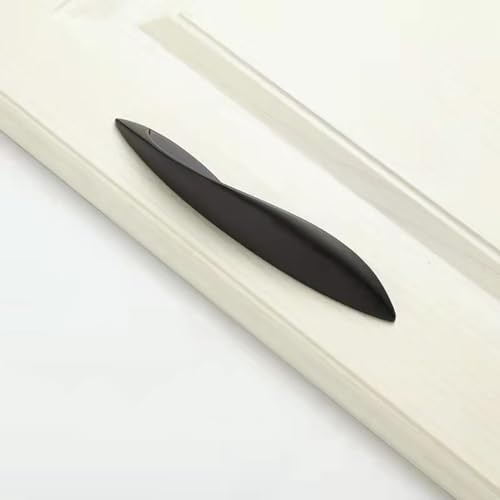 4Pcs Arcuate Pulls Handle Knob,5" C-C Large Modern Elegant Curved Handles Cabinet Pulls,Create a Spatial Aesthetic,S-Shaped Solid Zinc Alloy Pulls (Matte Black, 5.0" Hole Centers) - color: Matte Black, size: 5.0" Hole Centers