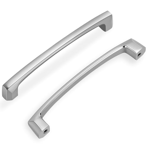 Lardmon 10 Pack 5 Inch(128mm) Hole Center Brushed Satin Nickel Modern Cabinet Pulls Solid Kitchen Cabinet Handles Hardware Bathroom Vanity Pulls Timeless Drawer Pulls Handles for Dresser - color: Brushed Satin Nickel, size: 5 Inch Hole Center, style: 10 P