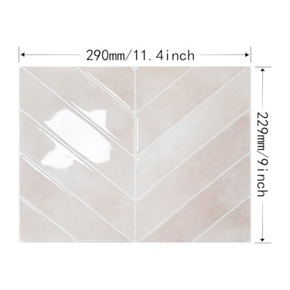 Alwayspon 10 Sheets 10"x10" Pink 3D Vinyl Backsplash Tiles, Self-Adhesive Peel and Stick Wall Tile Stickers Stick on Subway Tiles for Kitchen Bathroom Wall, 0274 - color: Pink