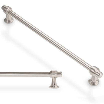 10 Pack 15 Inch(381mm) Kitchen Cabinet Handles Brushed Satin Nickel Cabinet Pulls Silvery Drawer Pulls Zinc Alloy Kitchen Hardware - color: Brushed Satin Nickel, size: 15'' Hole Center(381mm)