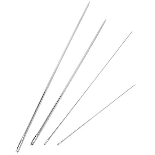 Honbay 4PCS 6/9/10/12 Inch Long Straight Hand Needles Sewing Upholstery Needles for Home Upholstery Webbing Carpet Leather Canvas Repair Arts Crafts Projects