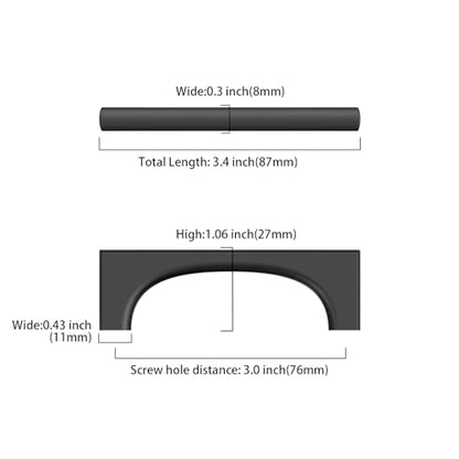 Asidrama 10 Pack 3 Inch(76mm) Matte Black Cabinet pulls Kitchen Cabinet Handles, Cabinet Pulls Kitchen Cabinet Hardware for Cupboard Drawer Pulls 2321 - color: Matte Black, size: 3" Hole Center, style: 10 Pack