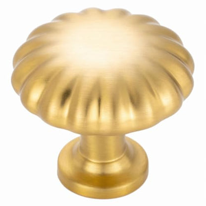 Brushed Gold Cabinet Knobs Round Cabinet Pulls 10 Pack 2510 - color: Brushed Gold, size: Single Hole